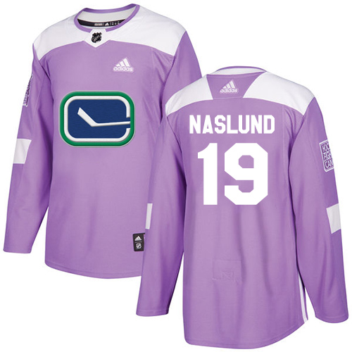 Adidas Canucks #19 Markus Naslund Purple Authentic Fights Cancer Stitched NHL Jersey